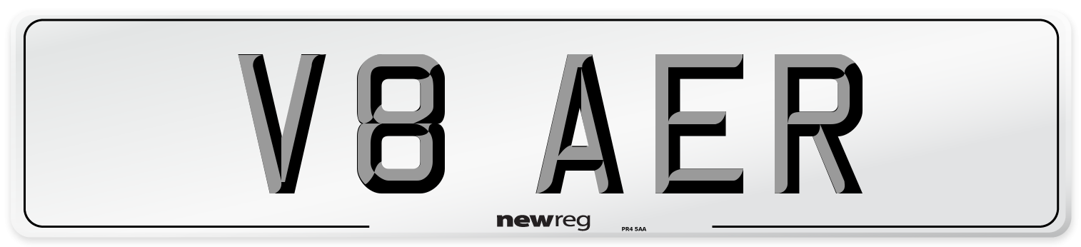 V8 AER Number Plate from New Reg